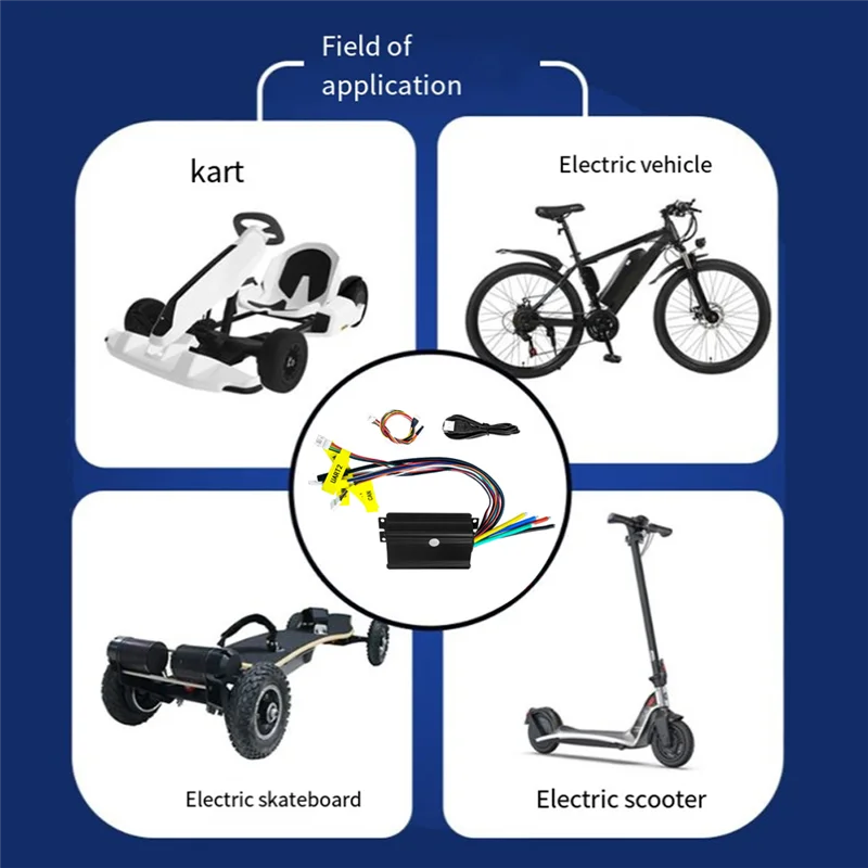 

Motor Speed Controller 75100 Brushless FOC Single Drive ESC 4-16S 100A 75V For Electric E-Bike Scooter