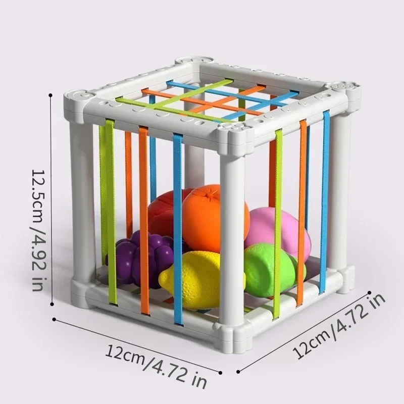 7 ชิ้นเด็กการศึกษา Cube รูปร่างการจับคู่ซ้อนการเรียนรู้ของเล่นเพื่อการศึกษาใหม่สีสันรูปร่างบล็อกการเรียงลําดับเกม