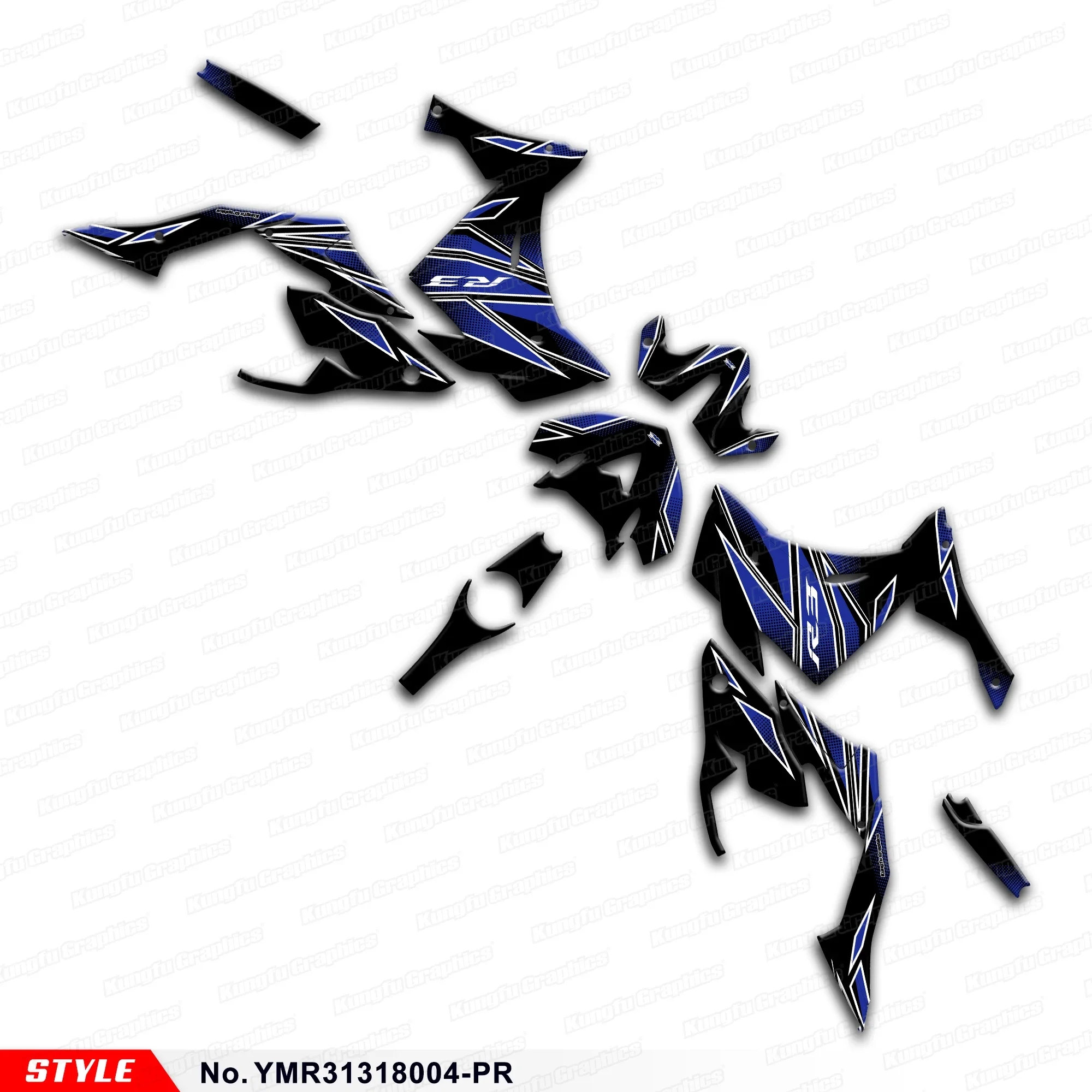 

Комплект графических наклеек JY RACING для Yamaha YZF-R3 2013 2014 2015 2016 2017 2018, YMR31318004-PR