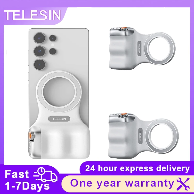 

TELESIN Magnetic Phone Camera Shoot Hand Grip Phone Holder Shooting Aid Remote Control Handle for Iphone HUAWEI SAMSUNG Phone