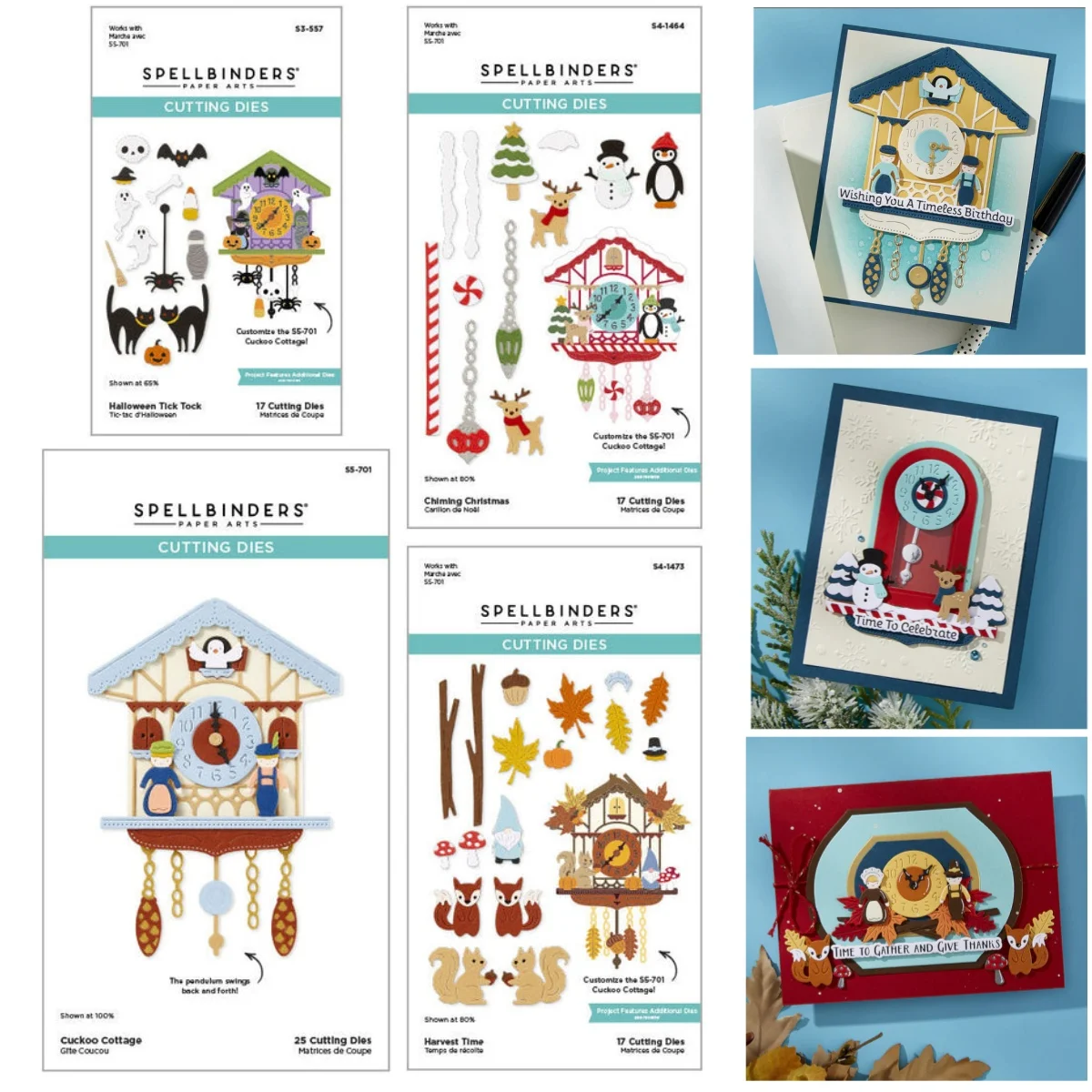

Cuckoo Cottage Clock Collection Metal Cutting Dies for DIY Making Card Scrapbook Embossed Paper Template Decoration 2025 New