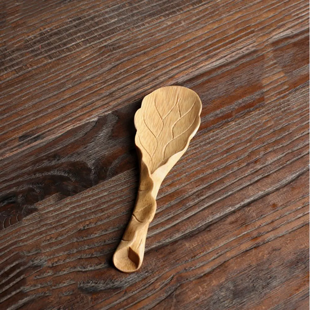 Smell Not Easily Deformed High Temperature Resistance Durable Bamboo Practicality Tea Shovel Teaspoon Tea Set Tea Spatula