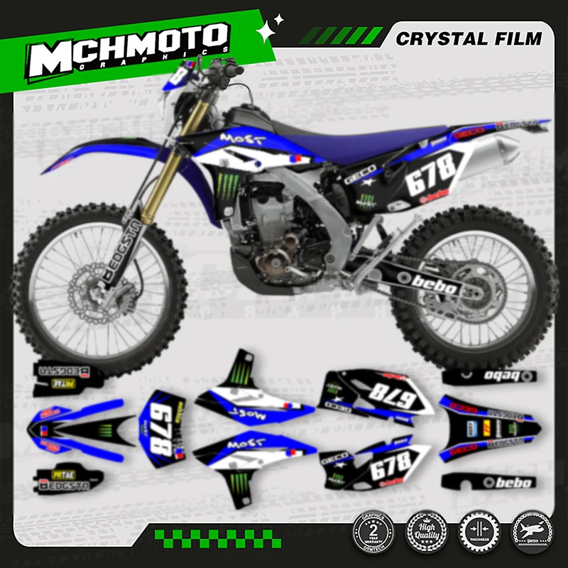 

MCHMFG на заказ мотоциклетная графика фоновая наклейка наборы для YAMAHA WRF 450 2012 2013 2014 2015