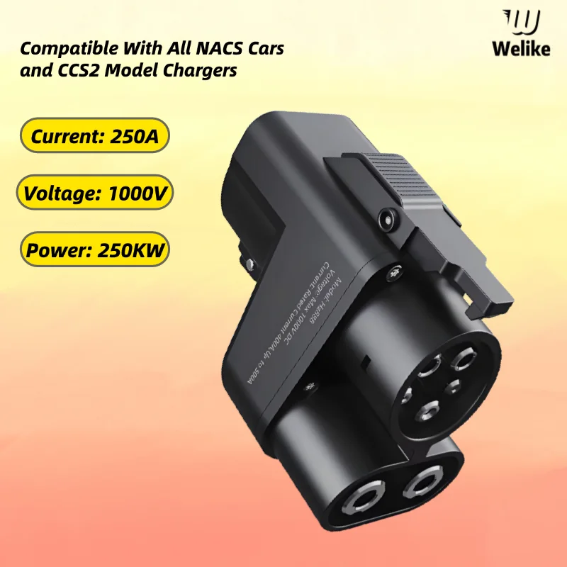 NACS to CCS1 Adapter Tesla to CCS1 Electric Vehicle Super Fast DC Charging Adapter High quality 250kw 250A 1000V