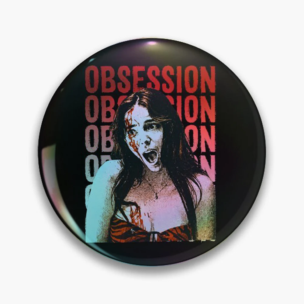 OBSESSION 2026 Pin Holographic Star Heart Pin Brooches Laminated Button Fashion Accessory