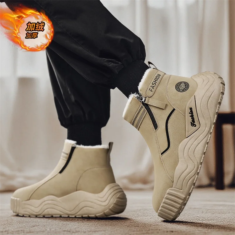 الرجال الأحذية 2025 جديد شبشب شتوي حذاء رجالي دافئ مقاوم للماء عدم الانزلاق أفخم أحذية رياضية الذكور تنيس أحذية الرجال أحذية رياضية الشتاء #6