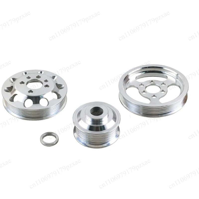 3PCS Lightweight Underdrive Pulley Set With OEM Belt Fit MK4 Jetta Golf GTI GLI 1.8T 2.0 20V Silver Black