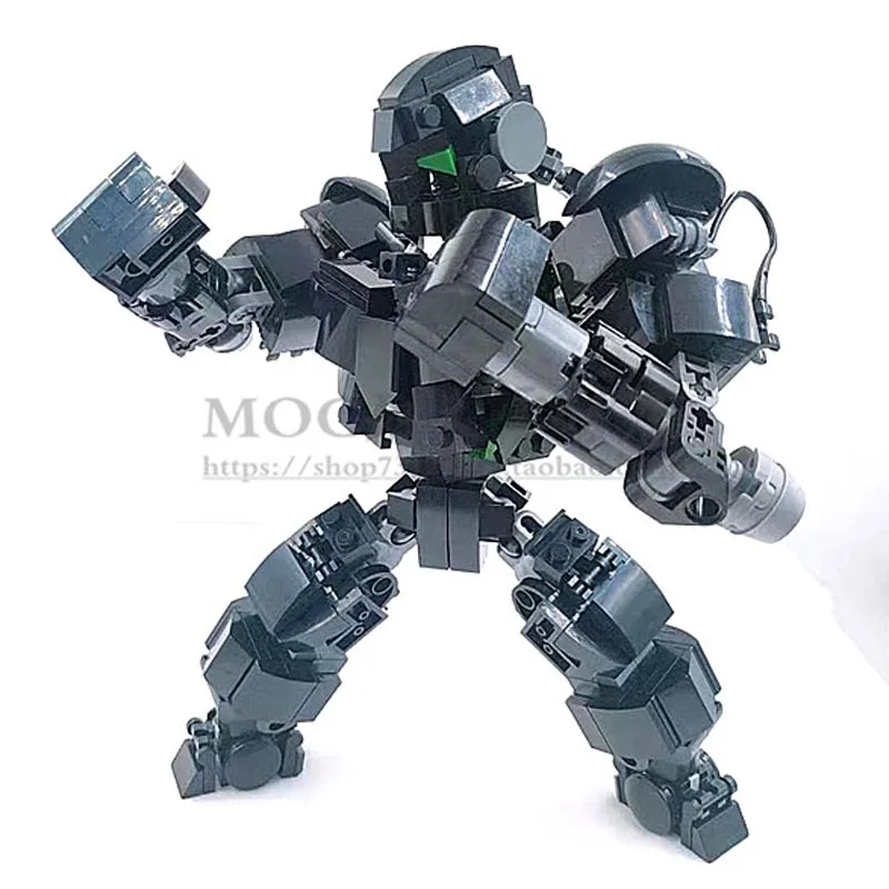 Real Steel Moc Robots Building Blocks Toy Mech Warrior Action Figure Model Toys For Children Anime Soldier Assemble Bricks Dolls