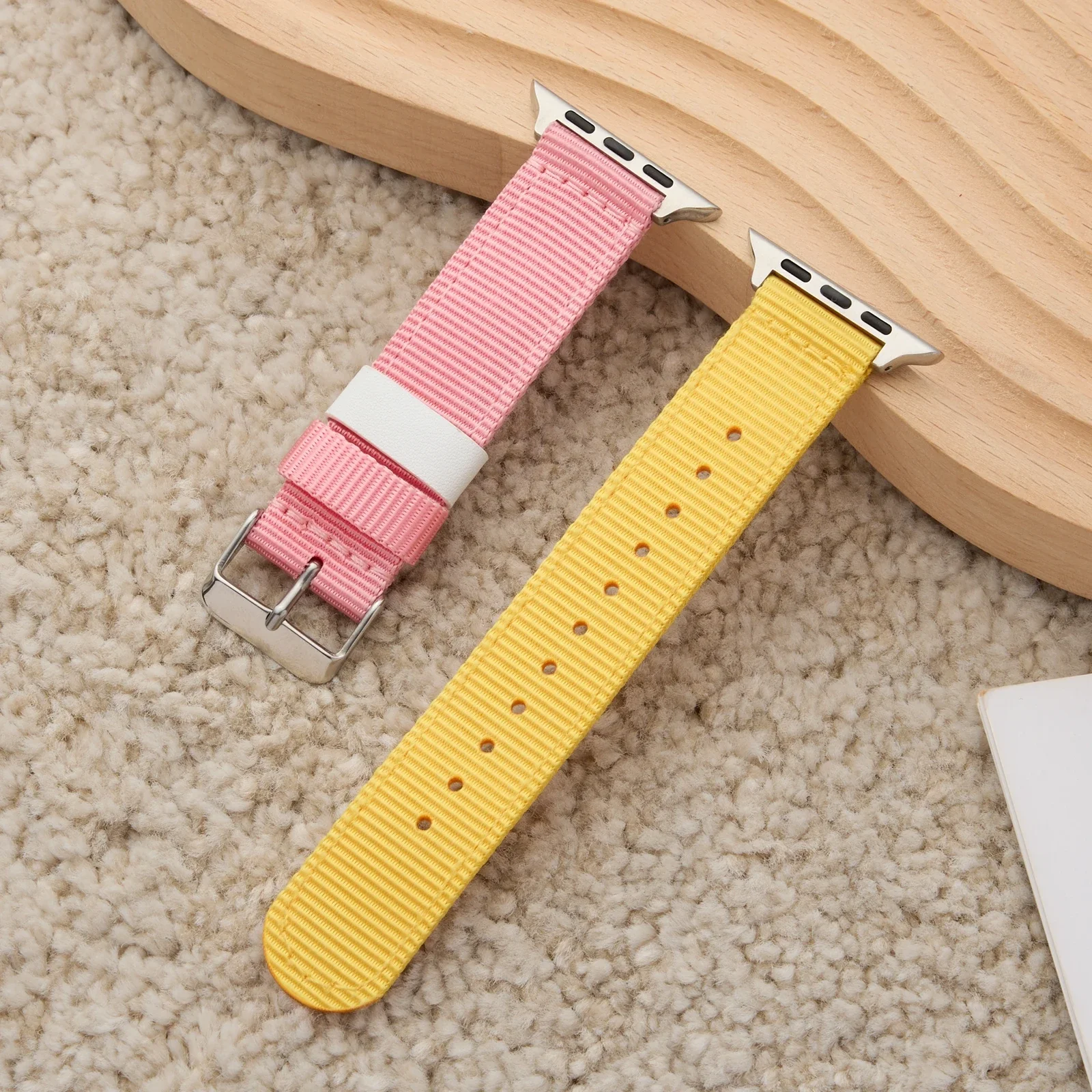 Correa de lona Superior para Apple Watch Band Series 10/9/8/7/6/5/4/3/2/1 SE 38mm 40mm 41mm 42mm 44mm 45mm 46mm 49mm Correa