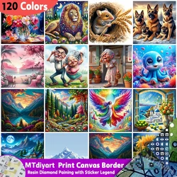 120 Colors Grandma Grandpa Art Pictures Diamond Painting With Sticker Legend Flower Handpainted Gift Unique Gift Home Decor