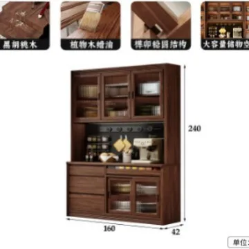 رف جانبي قابل للتخصيص، شاشة عرض متعددة الوظائف، تخزين متكامل ضد خزانة النبيذ في غرفة المعيشة، خزانة الشاي