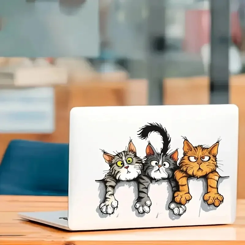 

Abstract Cute Three Cats Toilet Stickers, Bright Bathroom for Home Decoration, Vinyl Decals, Art Wall Paper, Outdoor Indoor Use