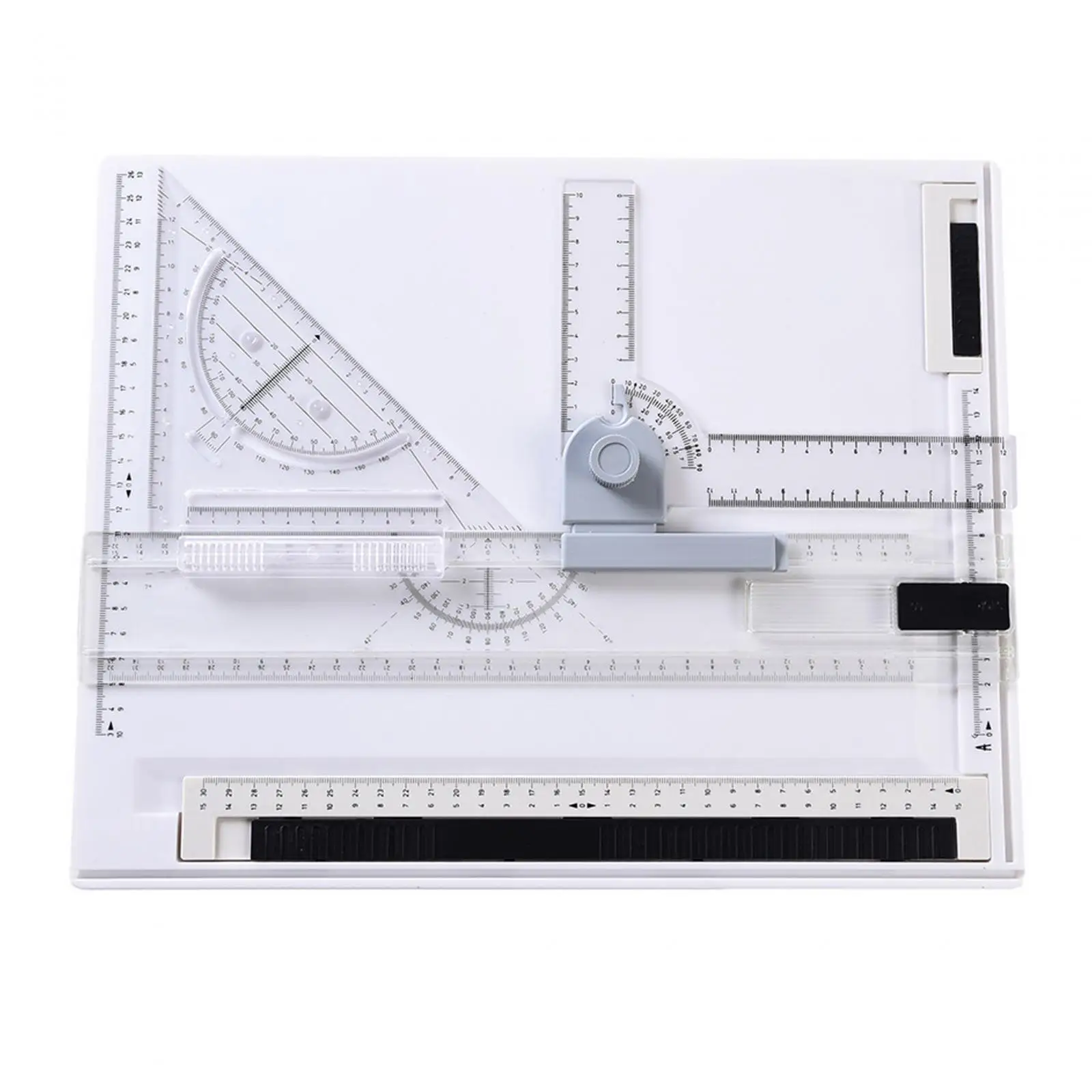 A4 Drafting Table Drawing Board, Drawing Tool Set Graphic Architectural Sketch Board with Clear Ruler Parallel Motion