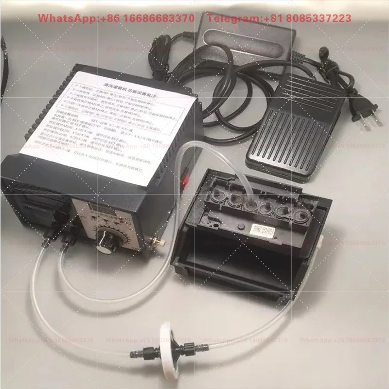 DTF Printhead Cleaning Machine, Unclog & Reverse Washing Fit L1800 L805 1390 i3200 4720 XP600 DX6 Print Head Maintenance Tool