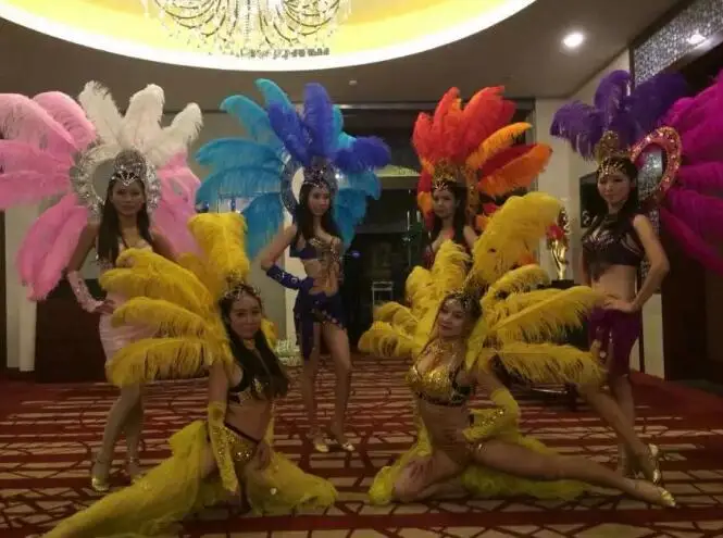 Women Colorful Feather Sexy Women Music Festival  Costume Stage Opening Suit Dance