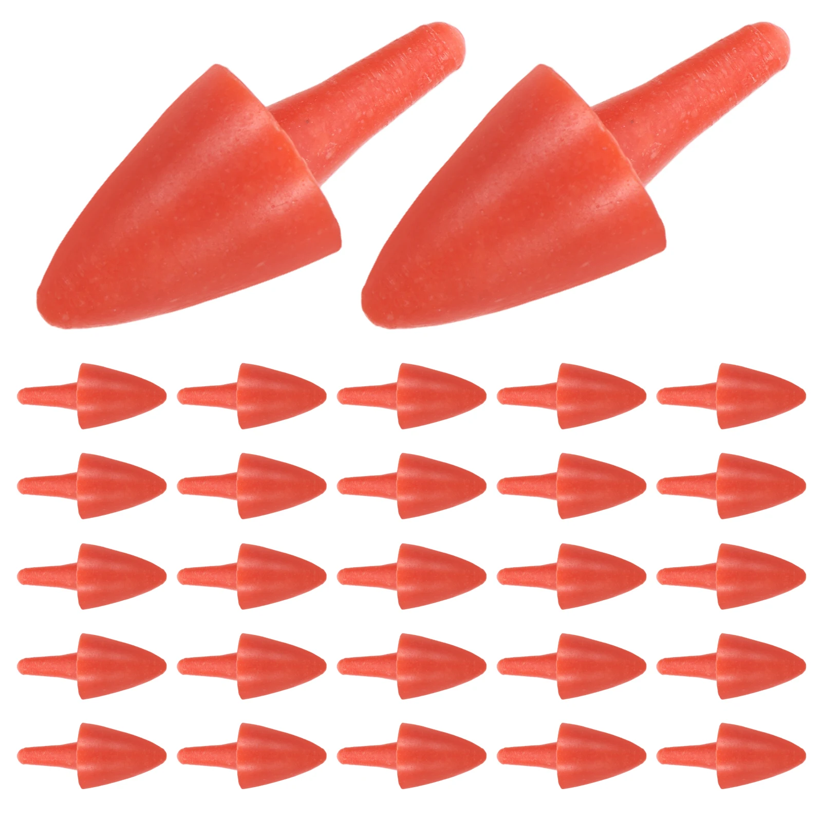 

100 Pcs Miniature Carrot Nose Snowman Toy Carrots Safety Pvc Diy Kit