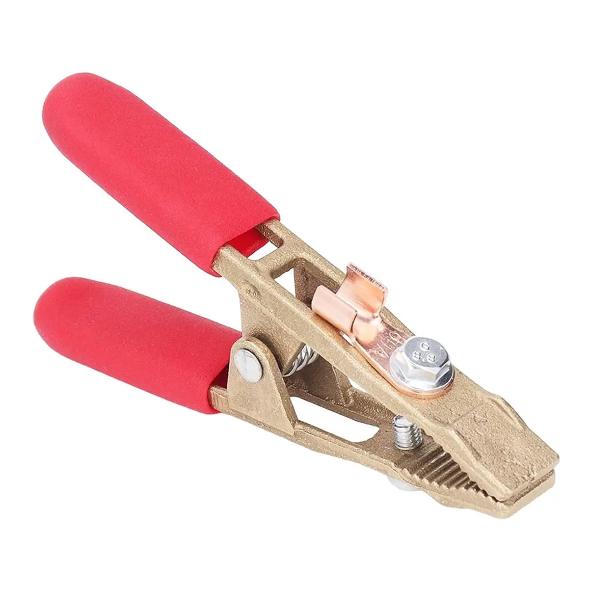 HITL A Shape Earth Wire Clamp Brass Grounding Clamp Electric Arc Welding Pliers 260A Welding for Power Manufacturing