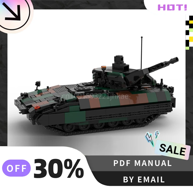 [1070PCS] 사용자 정의 MOC 현대 탱크 크리 에이 티브 빌딩 블록 세트 STEM 교육 장난감 건설 모델 키트 생일 선물