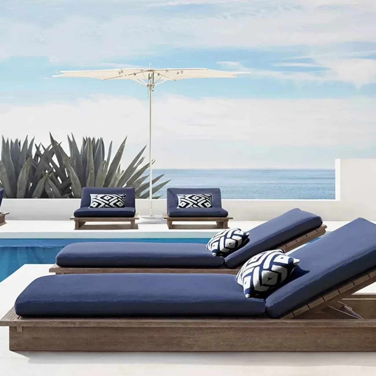 

Outdoor Recliner Beach Swimming Pool Long Chair Furniture Lounger Lounge Chair Wholesale For Pool