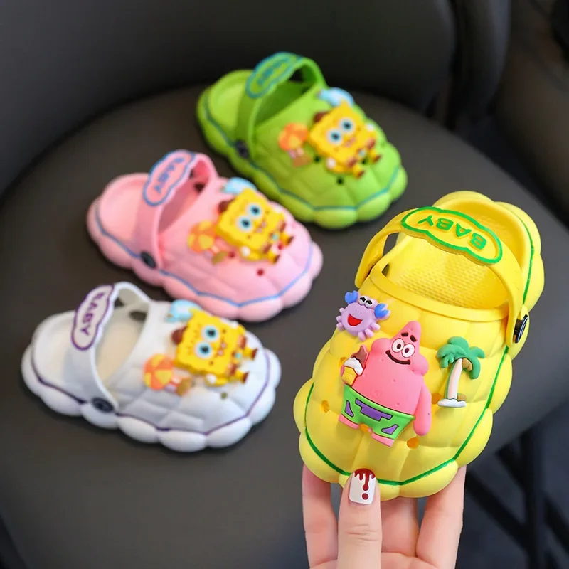 

SpongeBobs Sandal Summer Slippers Garden Shoes Head Hole Shoes Cute Non-Slip