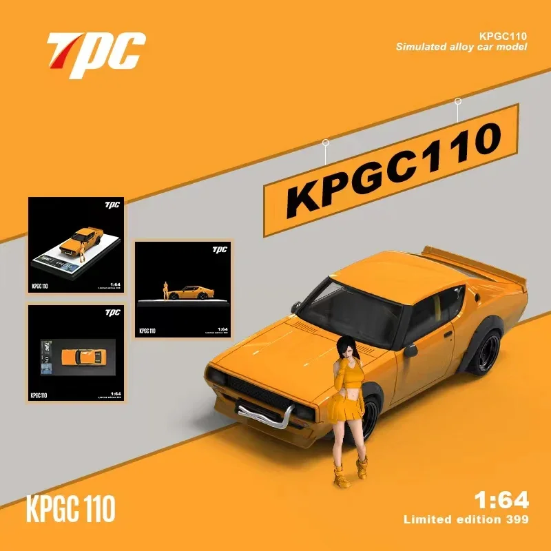 

Литая под давлением модель автомобиля TPC 1:64 LBWK KPGC110 желтого цвета