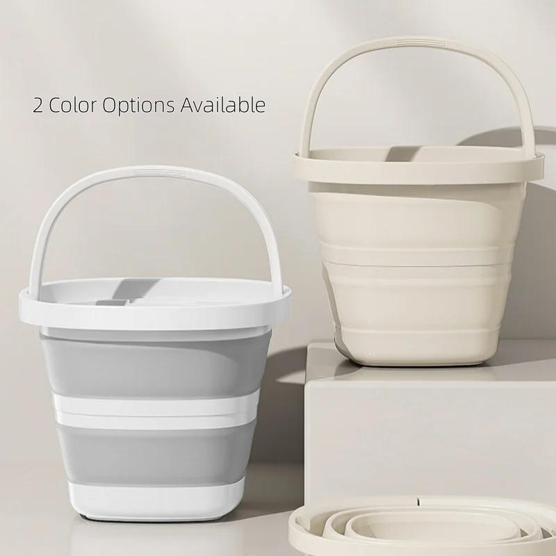 دلو غسيل السيارات القابل للطي - تصميم مسطح للغاية 5 سم (2 بوصة) - أداة تفصيل السيارة 10 لتر/5 لتر #2