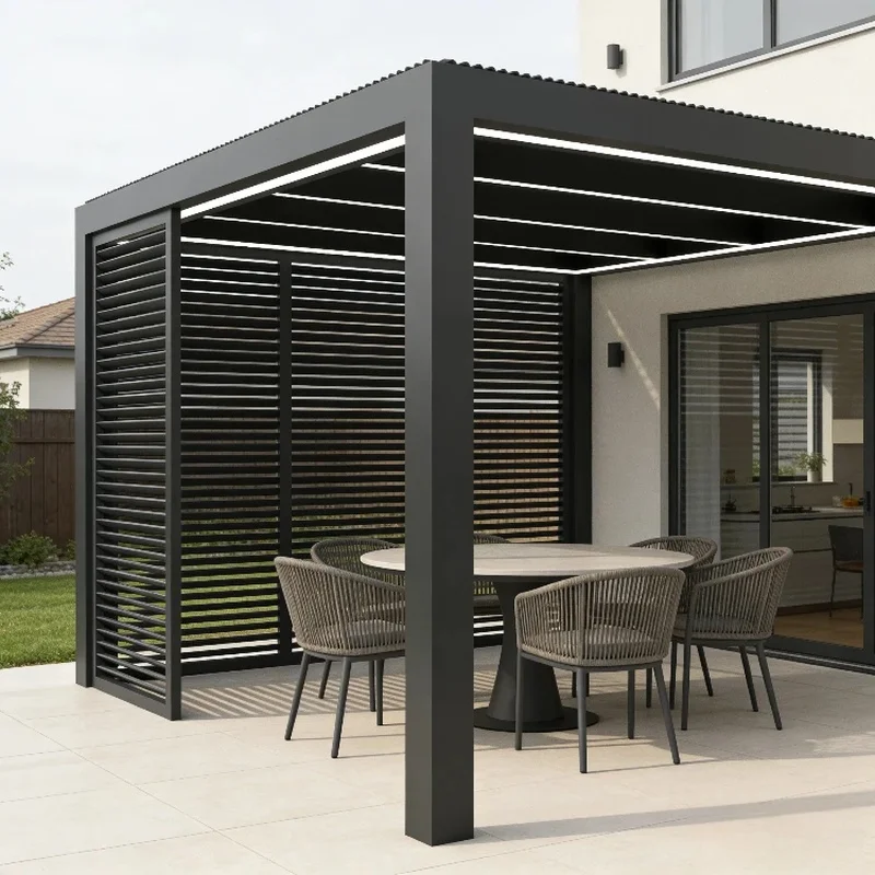 Most Advanced 6063-T5 Aluminum Alloy Powder Coated Motorized Roller Shade 4x4m Sunroom