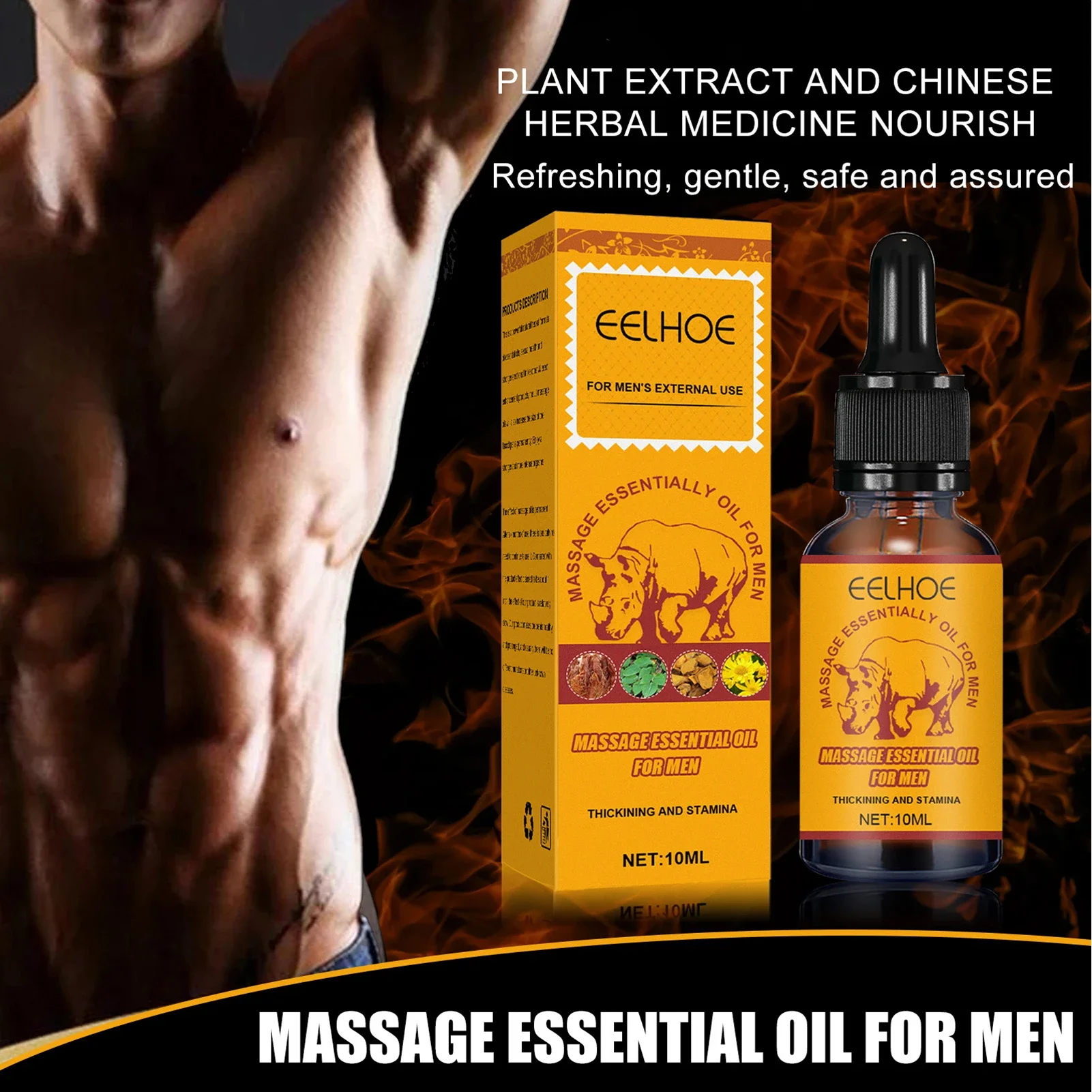 3 Stuks Groot, Mannen Massage Essentie