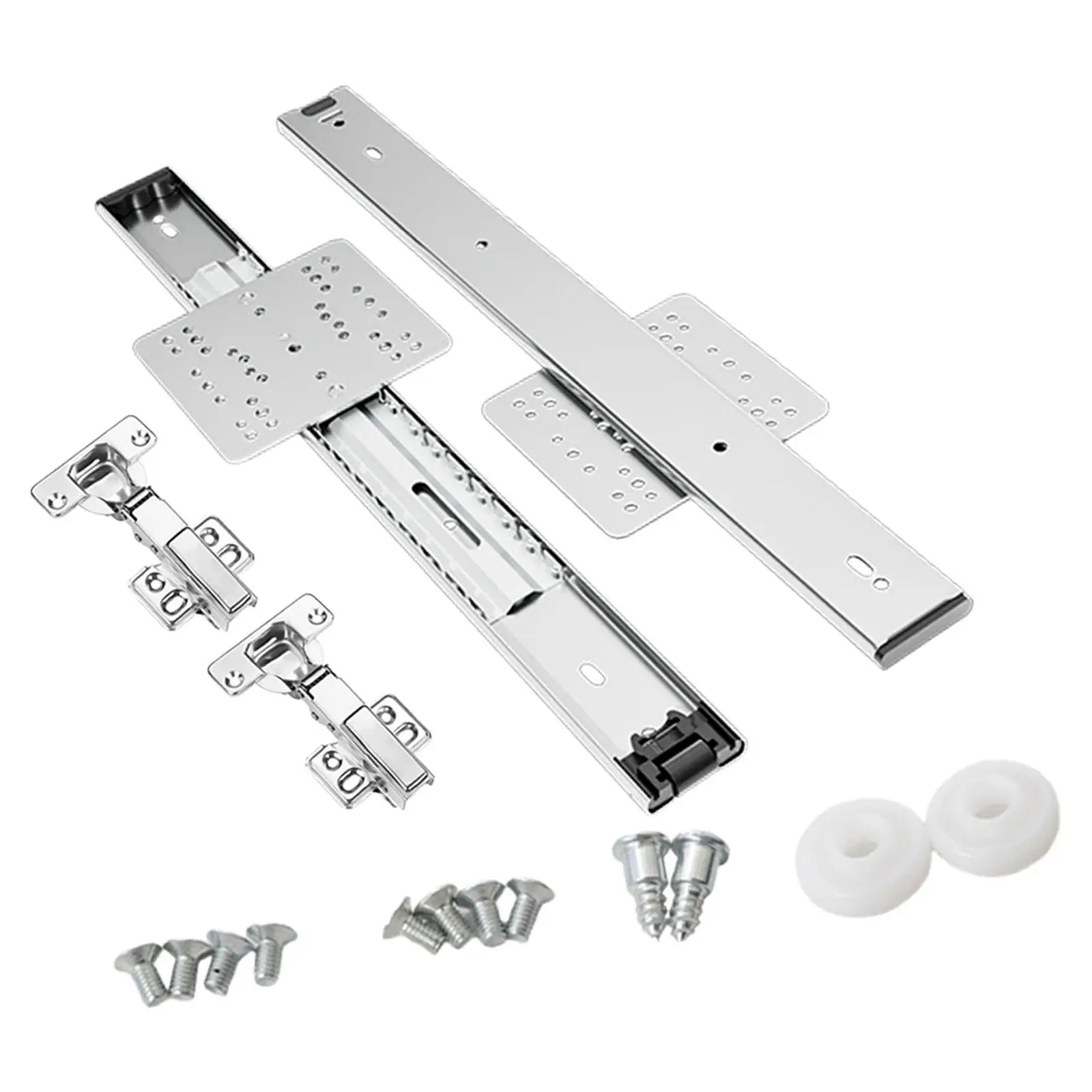 Door Hardware Sliding Mechanism Cold Rolled Steel for Hidden Flip Up Cabinets and Wardrobe Sliding Door Systems