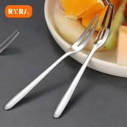 1/3/5Pcs Creative 304 Stainless Steel Fruit Fork Set Multi-function Mini Cake Pastry Fruit Fork Household Kitchen Accessories