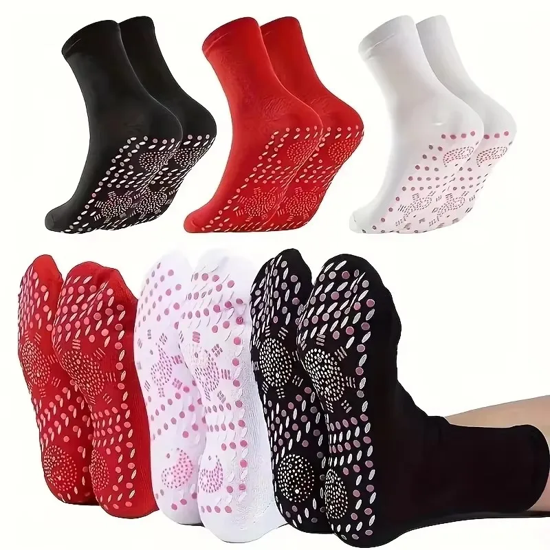 

1/3/5pairs Winter Self-Heating Socks Thermal Heated Socks Soft Elastic Thicken Anti-Slip Socks For Women Men Cycling Ski Sock