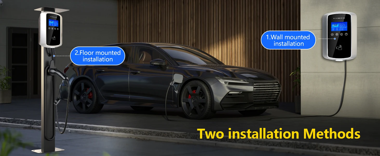 Kolanky EV Ladegerät 32A 22KW Elektrofahrzeug Auto Ladegerät EVSE Wallbox Timer 11KW 7,2KW Typ2 IEC62196-2 Steckdose Tuya APP Steuerung – Detail 7
