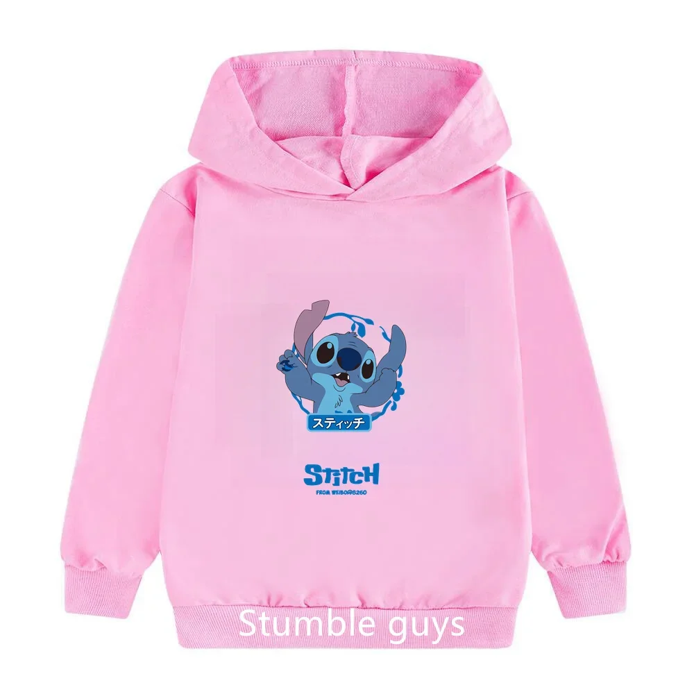 

Kawaii Girls Sew Guard Baby Anime Girls Boys Kids Casual Clothing Top Sweatshirt 2024 Disney Stitch