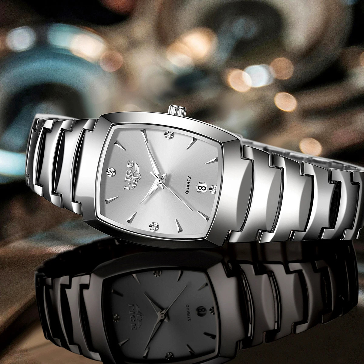 LIGE 2026 新作 レディース腕時計 ビジネス 高級 レディース時計 ファッション クォーツ シンプル腕時計 女性用ギフト レディース腕時計 reloj+BOX