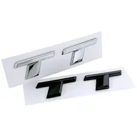 3D ABS Black Chrome Letters For Car Trunk TT Stickers Emblem Logo Badge Audi TT Sline MK1 MK2 8S MK3 8J Quattro Accessories