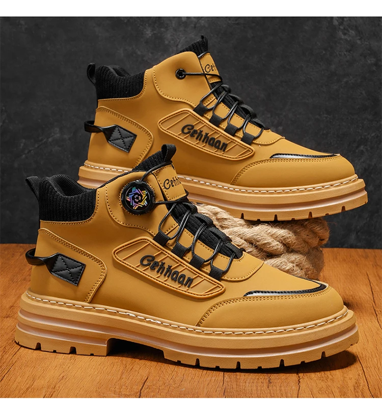 Herren-High-Top-Stiefel, Stofffutter für hohen Komfort, geeignet für Outdoor-Sportarten und den täglichen Gebrauch. – Detail 18
