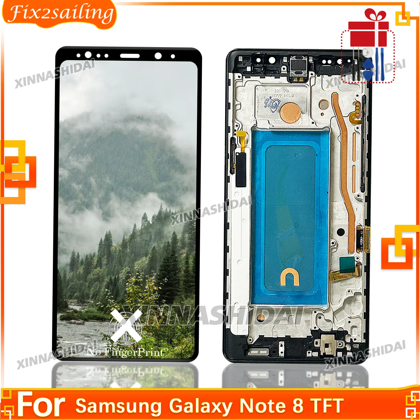 A + + + TFT écran pour Samsung Galaxy Note 8 LCD écran tactile numériseur assemblée pour note 8 N950F N950U écran d'affichage partie