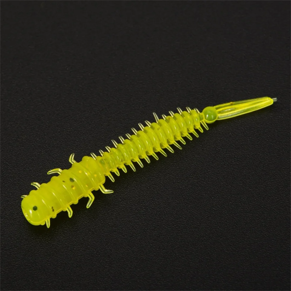 MUKUN 100PCS Mini Ajing Soft Fishing Lure 0.45g/45mm artificiale Swimbait Jig Wobbler Bass Bait attrezzatura da pesca Soft Bait