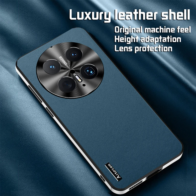 

Противоударные мягкие кожаные чехлы для Huawei Mate 50 40 30 60 70 Pro с металлическими линзами, полный защитный чехол, задняя крышка, силиконовый чехол для телефона