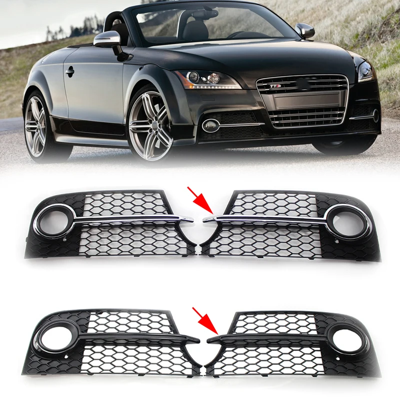 For Audi TT MK2 S-Line TTS 2011 2012 2013 2014 Car Front Fog Light Grill Cover Honeycomb Mesh Fog Lamp Cover Car Accessories