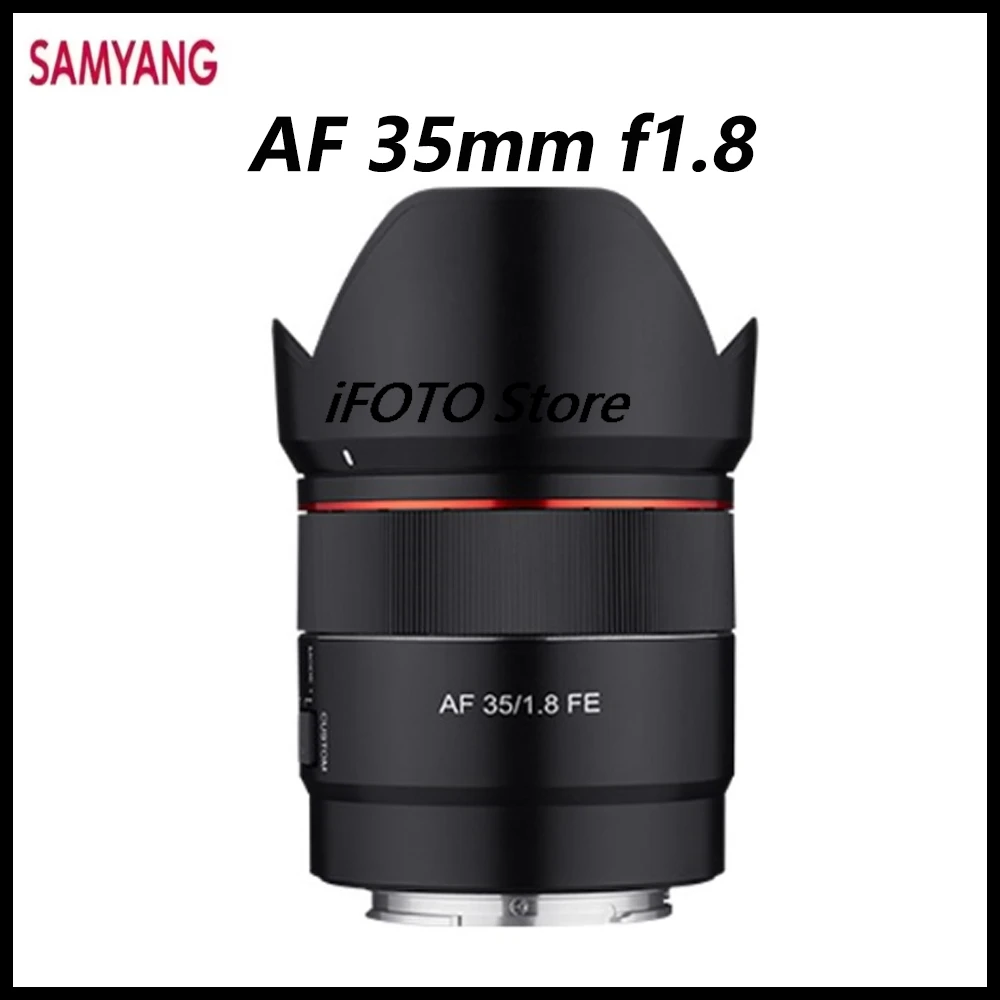 Объектив Samyang AF 35mm f1.8 FE с большой апертурой для Sony E/FE A7RIII A7, аналог Viltrox 7artisans, Yongnuo, полнокадровый, с автофокусом.
