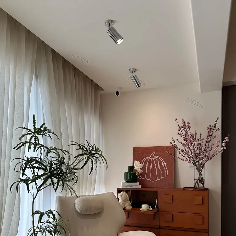 Lampu Sorot Led Dipasang Di Permukaan Sumber Cahaya Dapat Diganti GU10 Lampu Langit-langit Titik Bohlam Baja Tahan Karat Nikel Warna Emas 110V 220V