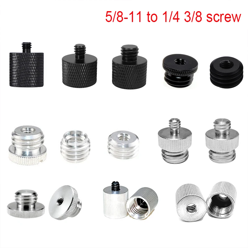 5/8-11 to 1/4 3/8 inch Laser Tripod Conversion Screw Coarse Thread Camera Shooting Photography Accessories Adapter For Dslr