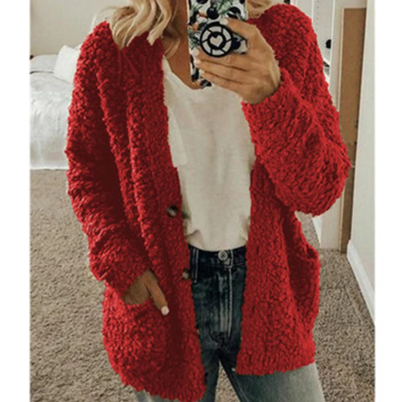 Women Long Sleeve Thin Cardigan Casual Solid Pocket Coat Autumn Cardigans Tops Loose Coats