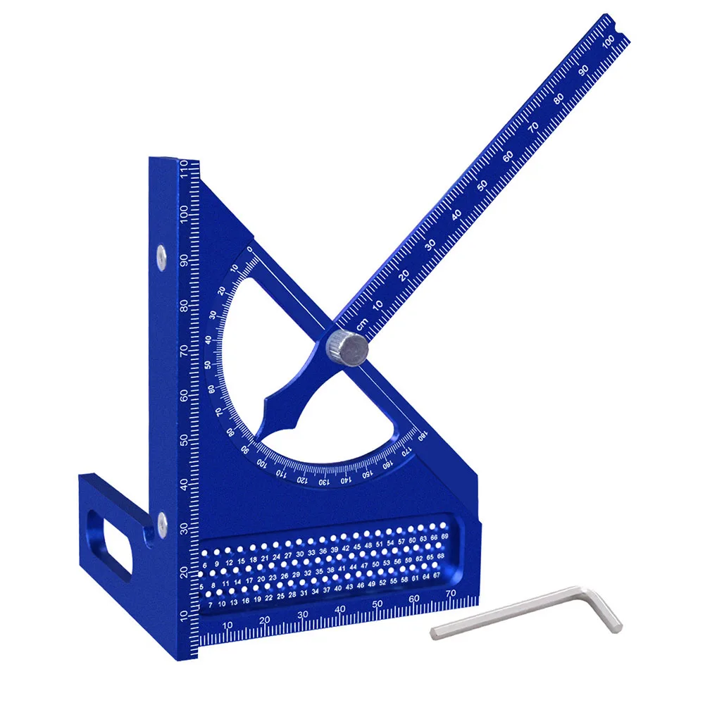 CNC Processed Ruler Aluminum Alloy Tool Multi-function Tool Accurate Marking Guide CNC Technology Manufactured