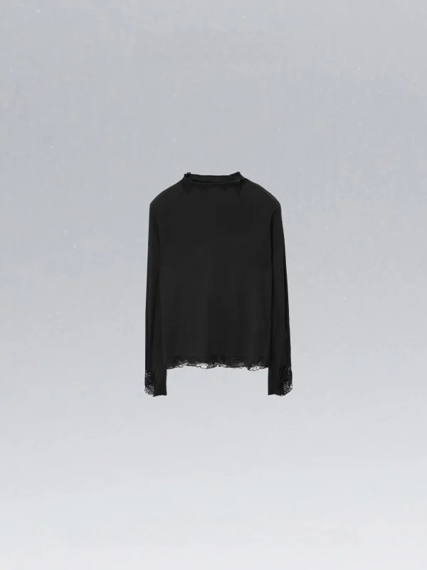 

Slim Fit Pure Color Base Layer Top Casual Ele Versatile Women's Knitted Wool Blend Spring Faion Inner Wear