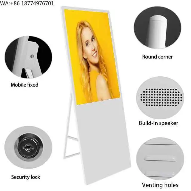 

49 Inch Floor Stand Portable Kiosk Totem Media Advertising Display Player Lcd Digital Signage
