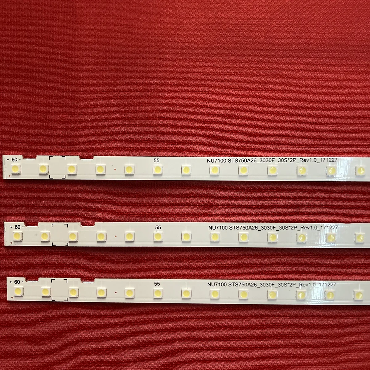 LED backlight strip for Samsung UE75NU7170 UE75NU7100 STS750A26_3030F BN96-46078A 54.5CM 60LED