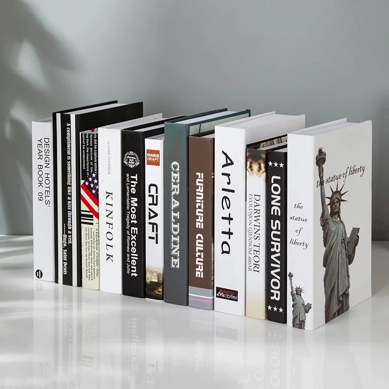 

Modern minimalist decoration simulation book, photography prop book, English 12 book sets