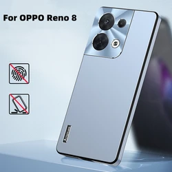 For OPPO Reno 8 Case Luxury Metal Matte Phone Cover  For OPPO Reno8  Pro Shock Resistant Lens Full Protection Case Funda